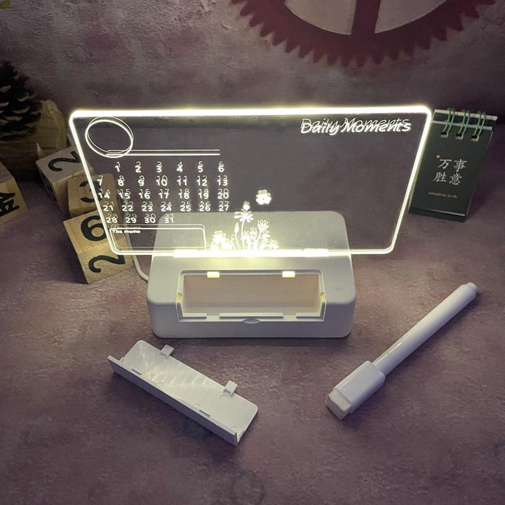 LED Note Board Light With Pen USB Message Board Night Light Creative Acrylic White Lamp For Bedroom Children Girls Friend Gifts